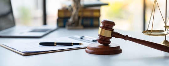 Gavel on a desk